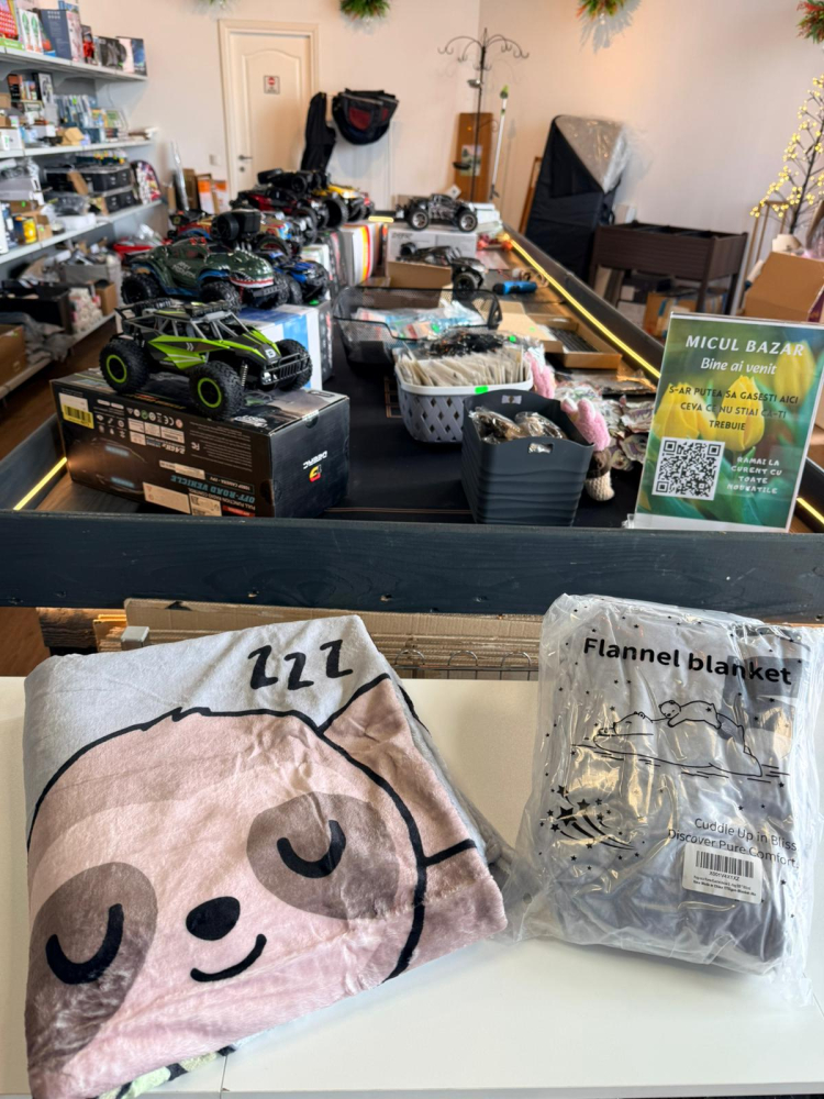 Pătură pufoasă cadou pentru mamă „Mama's Schnarcheck”, flanelă premium, 130 x 150 cm [2]