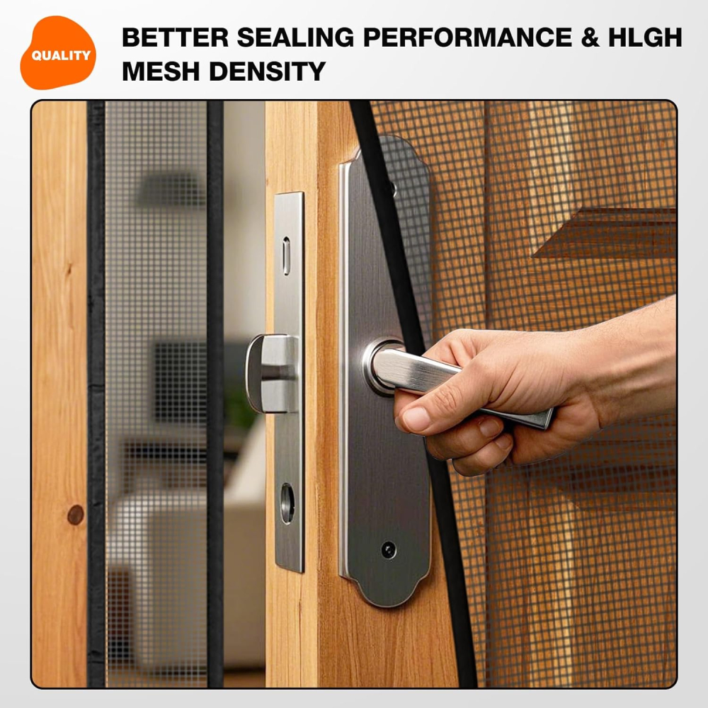 Plasă magnetică de ușă, anti-insecte, 95 x 215 cm [6]