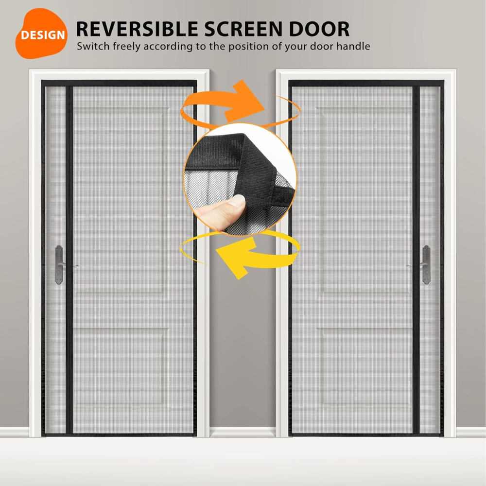 Plasă magnetică de ușă, anti-insecte, 95 x 215 cm [4]