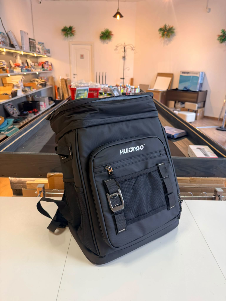 Rucsac frigorific termic Hulongo 30L, impermeabil, izolat, etanș, cu desfăcător de sticle, Negru [2]