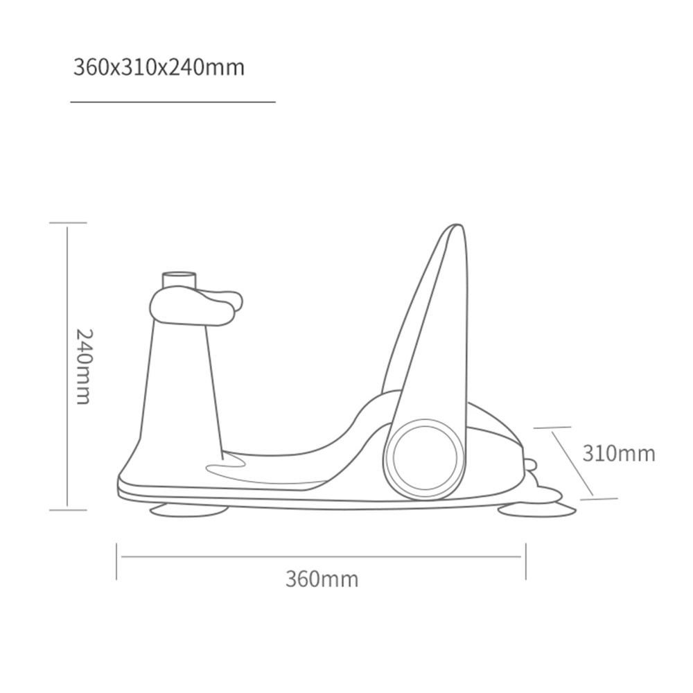 Scaun de baie antiderapant pentru bebeluși Bebamour, spătar ergonomic reglabil, funcție pulverizare apă, 4 ventuze, 6-18 luni, Gri [9]