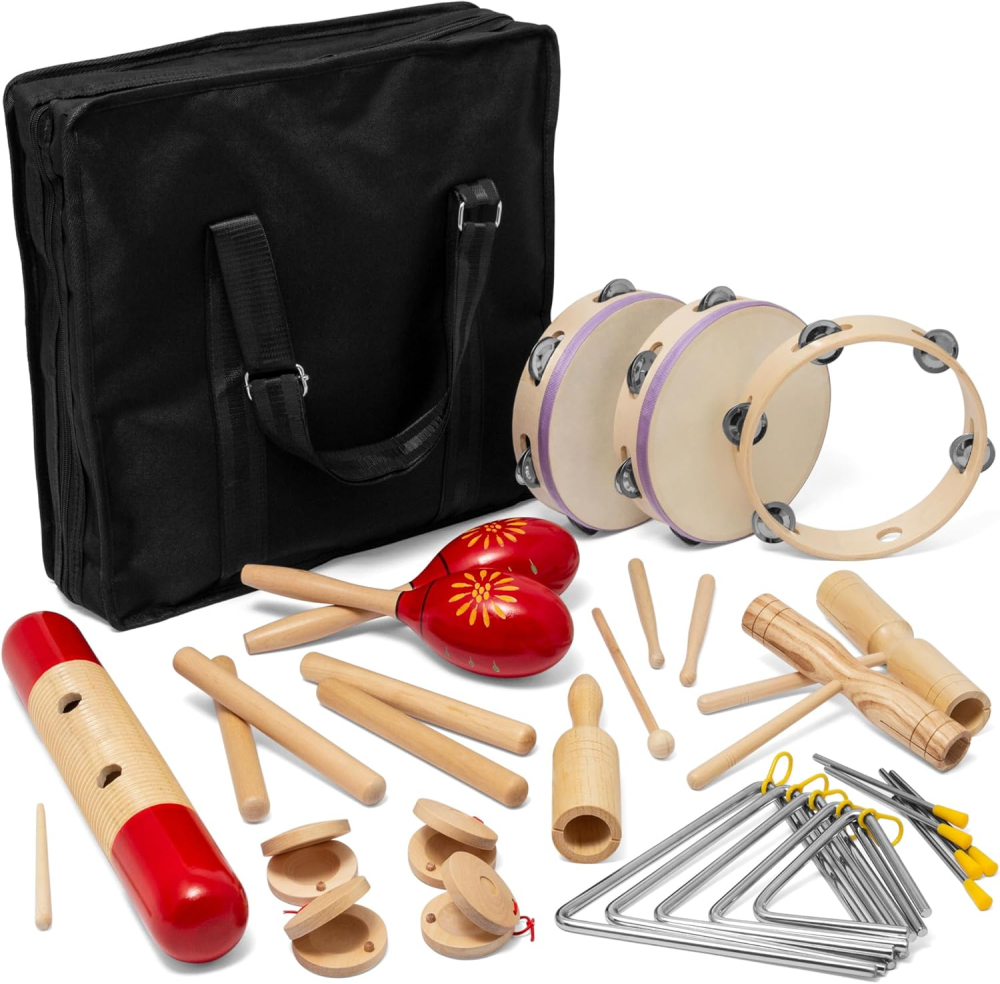 Set 17 instrumente muzicale de percuție cu geantă de transport inclusă [9]