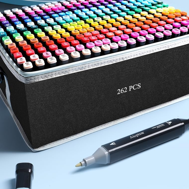 Set Markere cu varf dublu 262 culori [4]