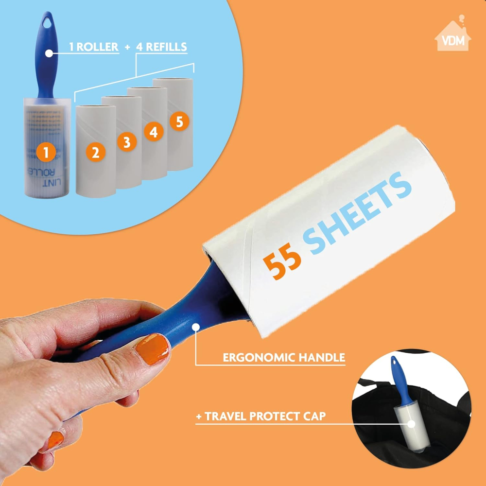 Set Rolă pentru scame LaundrySpecialist, include 4 rezerve, 275 foi adezive (40 metri) [3]