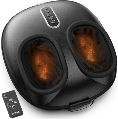Electrocasnice&Bucătărie - Aparat de masaj pentru picioare RENPHO Foot Massager Lite, Shiatsu, 3 moduri compresie, Încălzire, Negru