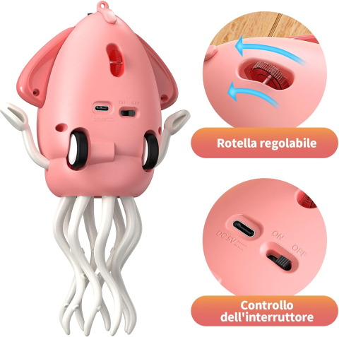 Caracatiță dansatoare electrică interactivă cu LED și senzori, încărcare USB [4]