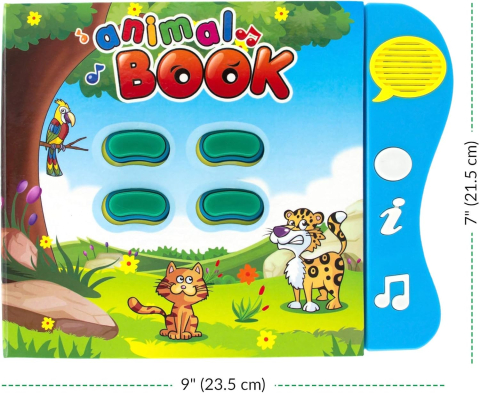 Carte educativă interactivă cu animale pentru copii 12+ luni [4]