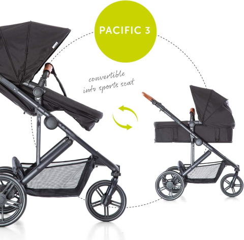 Cărucior 3 în 1 Hauck Pacific 4 Shop N Drive, Negru [6]