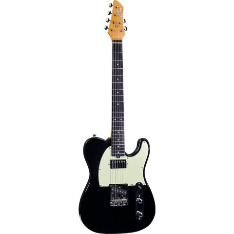 Instrumente muzicale - Chitară electrică Eko Tero V-NOS Black, corp Paulownia, configurație doze SH, 22 taste