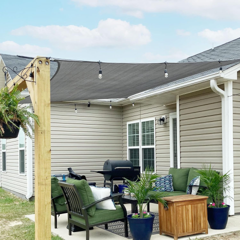 Mobilier și accesorii pentru terasă - Copertină dreptunghiulară tip velă umbrire Sunny Guard, 2,5 x 3 m