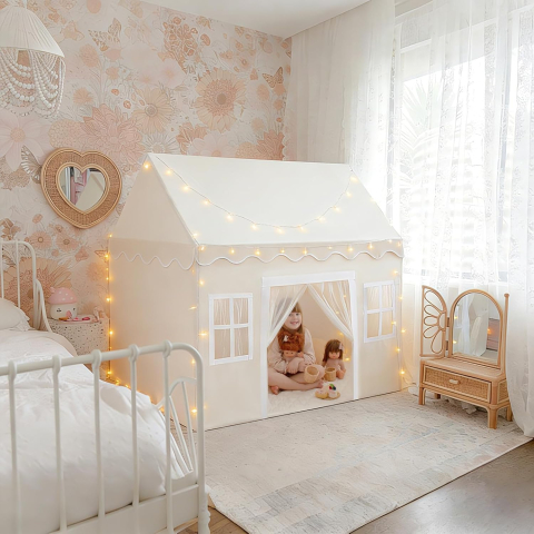 Cort pentru copii Tiny Land cu covoraș și lumini [2]