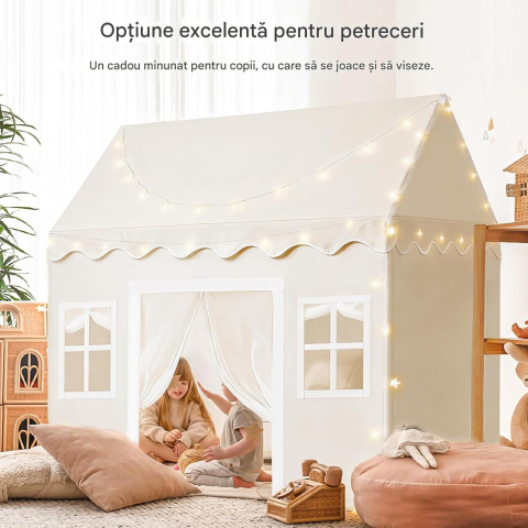 Cort pentru copii Tiny Land cu covoraș și lumini [5]