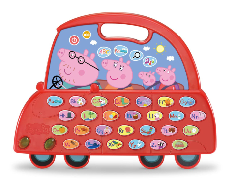 Jucării educative - Jucărie educativă Peppa Pig, carte interactivă cu sunete în limba germană, VTech