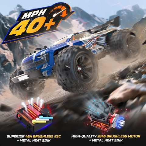 Mașină cu telecomandă DEERC Brushless Extreme Speed Truck 4WD Off-Road [10]