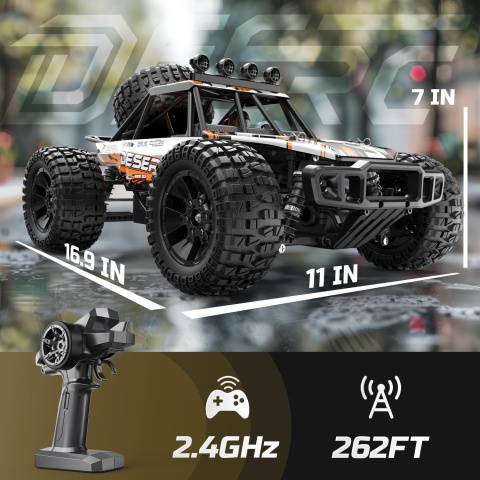 Mașină cu telecomandă DEERC Monster Truck 1:10, 4WD, 48 km/h [2]