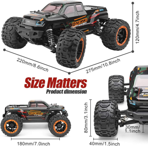 Mașină cu telecomandă HAIBOXING Monster Truck 1:16, 4WD, 36 km/h, Waterproof, All-Terrain [3]