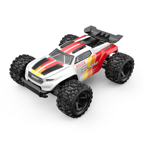 Mașină cu telecomandă MJX Hyper Go 18208 Monster Truck, scara 1/18, 4WD, 30 km/h, 2 caroserii, 2 acumulatori LiPo 2S, RTR [1]