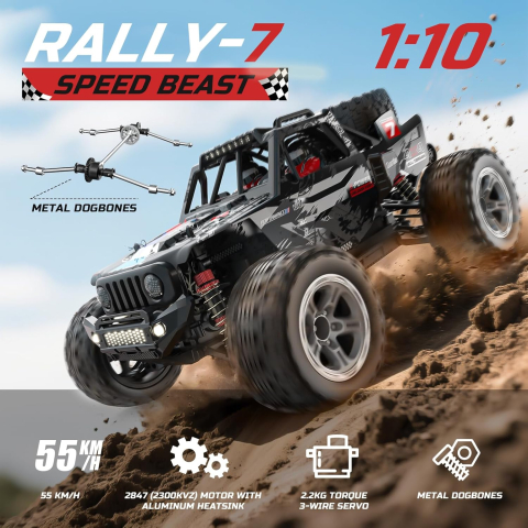 Mașină cu telecomandă off-road DEERC 207E Brushless 1:10, 4WD, 55 km/h [3]