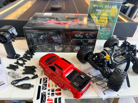 Mașină cu telecomandă UDI R/C Monster Truck Pro Brushless UD1610PRO, scara 1/16, 4WD, 65 km/h, Rosie [3]