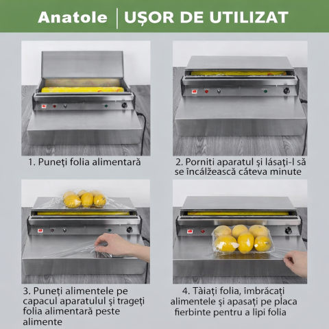 Masina de ambalat cu folie alimentară Anatole, 450 mm [3]
