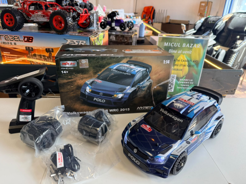 Mașină RC cu telecomandă MJX Hyper GO Volkswagen Polo R WRC Rally/Drift, scara 1:14, 4x4, motor fără perii, 43 km/h (2S) [1]