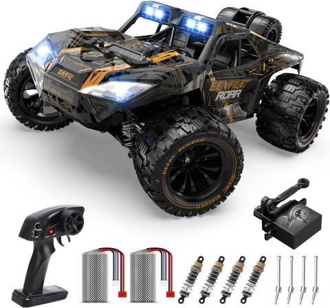 Mașini cu telecomandă - Mașină RC DEERC 9005E Desert Truck 1:14, 4WD Off-Road, 40 km/h, faruri LED, 2 baterii