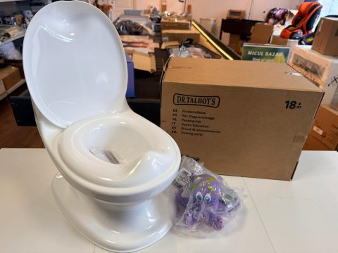 Oliță realistă Nuby Dr. Talbot's My Real Potty, sunet de spălare, compartiment depozitare, jucărie caracatiță [2]