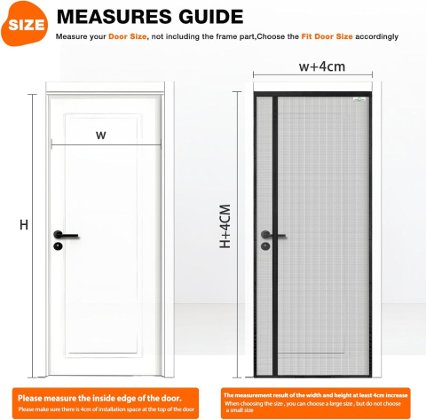Plasă magnetică de ușă, anti-insecte, 95 x 215 cm [2]