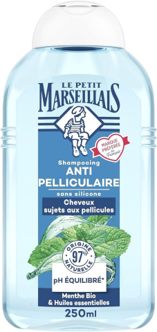 Îngrijire personală - Șampon antimătreață pentru păr predispus la mătreață, mentă organică, Le Petit Marseillai, 250 ml