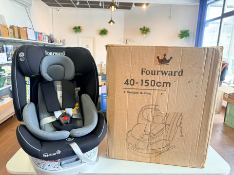 Scaun auto rotativ 360° Fourward, ISOFIX, i-Size 40-150 cm, 0-12 ani, Gri [1]