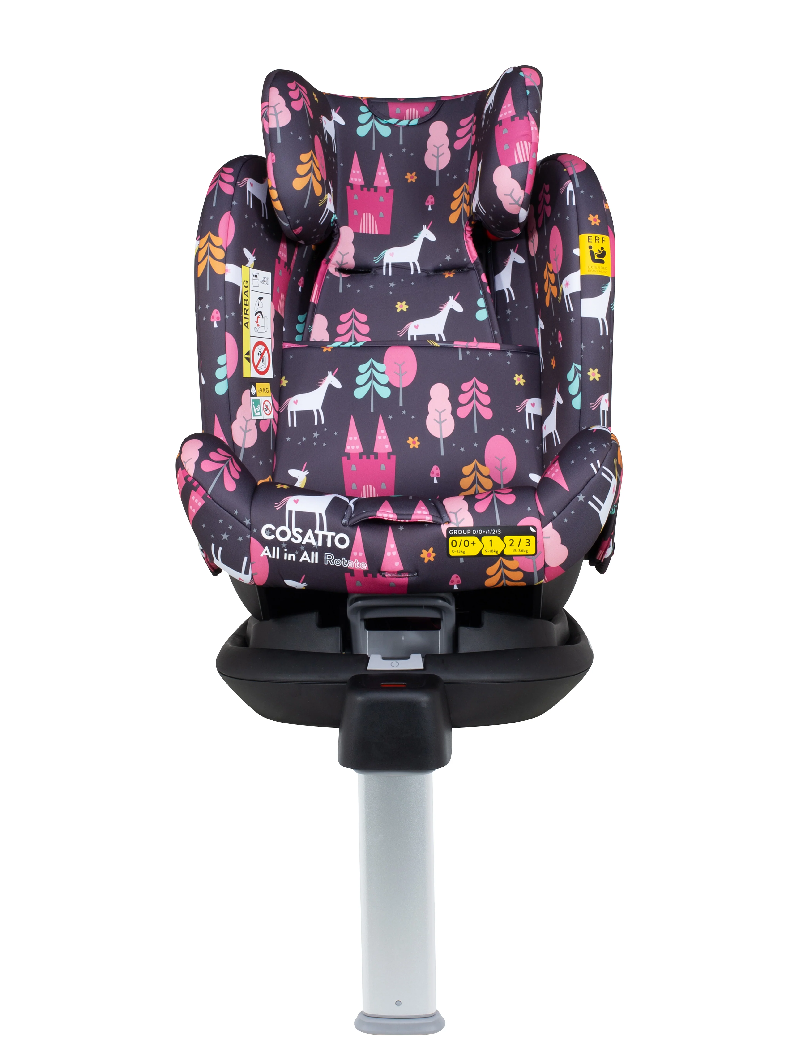 Scaun auto rotativ Cosatto All in All Rotate Group 0+/1/2/3, 0-36 kg, Unicorn Land, ISOFIX [10]