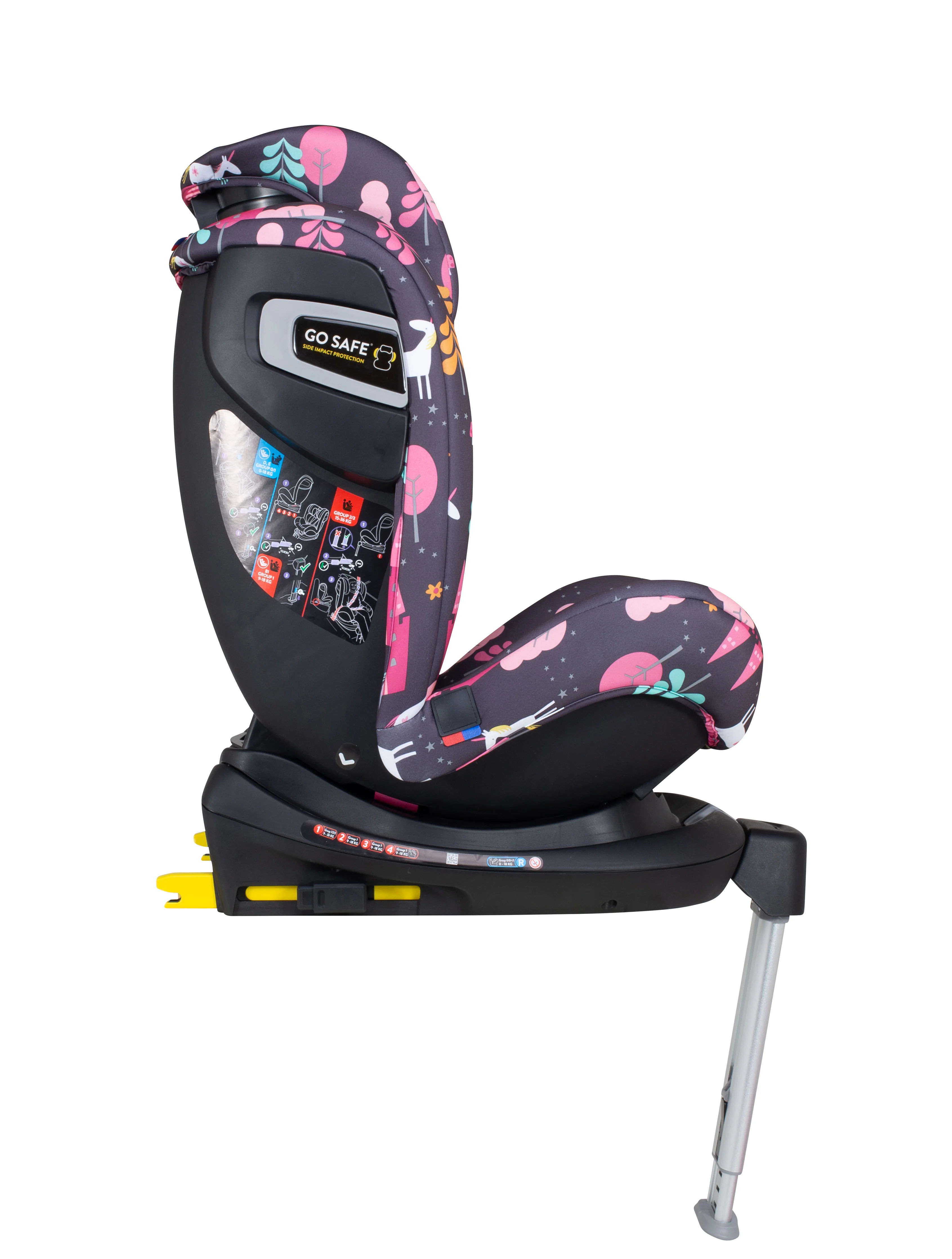 Scaun auto rotativ Cosatto All in All Rotate Group 0+/1/2/3, 0-36 kg, Unicorn Land, ISOFIX [9]