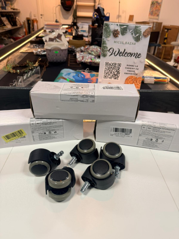 Set 5 Roți pentru scaun de birou, 10/22 mm [1]