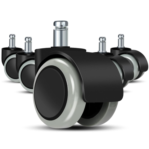 Accesorii pentru mobilier - Set 5 Roți pentru scaun de birou, 10/22 mm