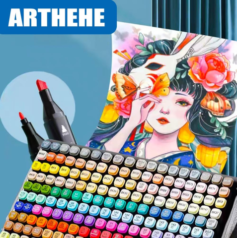 Set Markere cu varf dublu 262 culori [5]