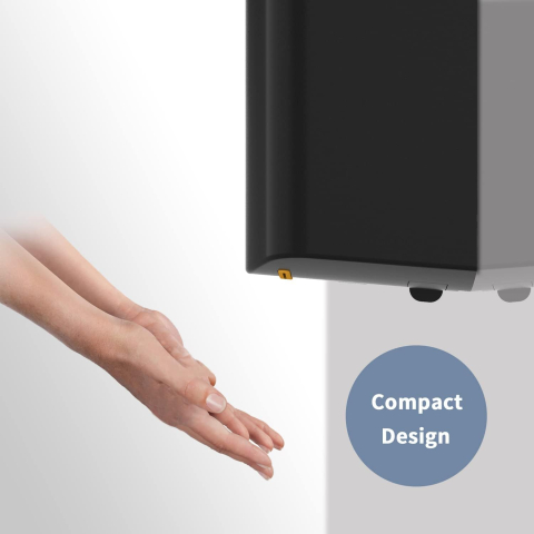 Uscător de mâini automat anydry 2630S, compact, 1650W, senzor inteligent, Negru [7]