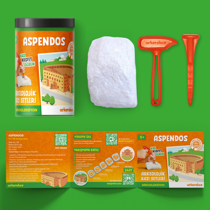 Arkerobox - Mini set arheologic educational si puzzle 3D, Aspendos [2]