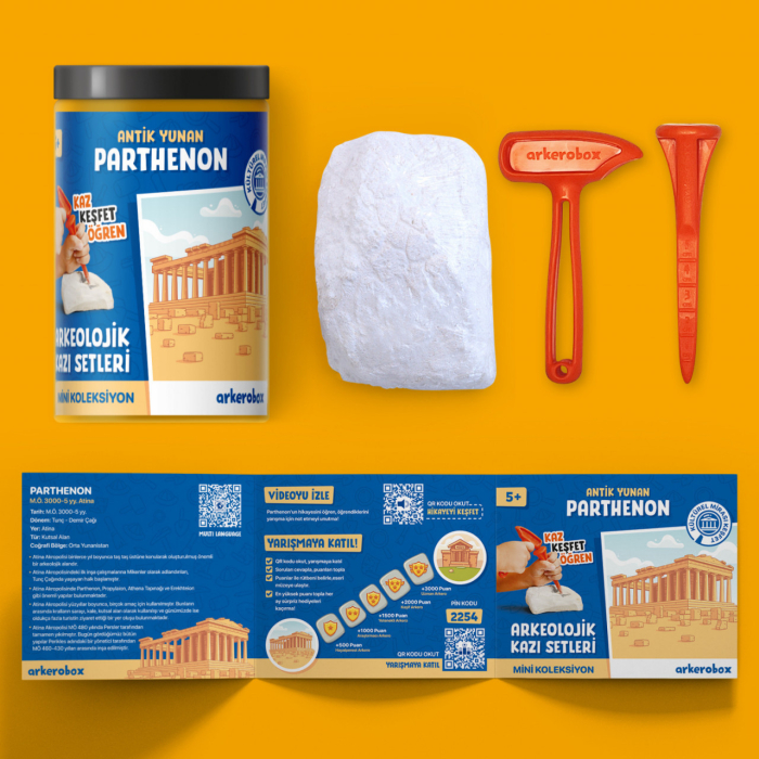 Arkerobox - Mini set arheologic educational si puzzle 3D, Grecia antica, Parthenon [3]