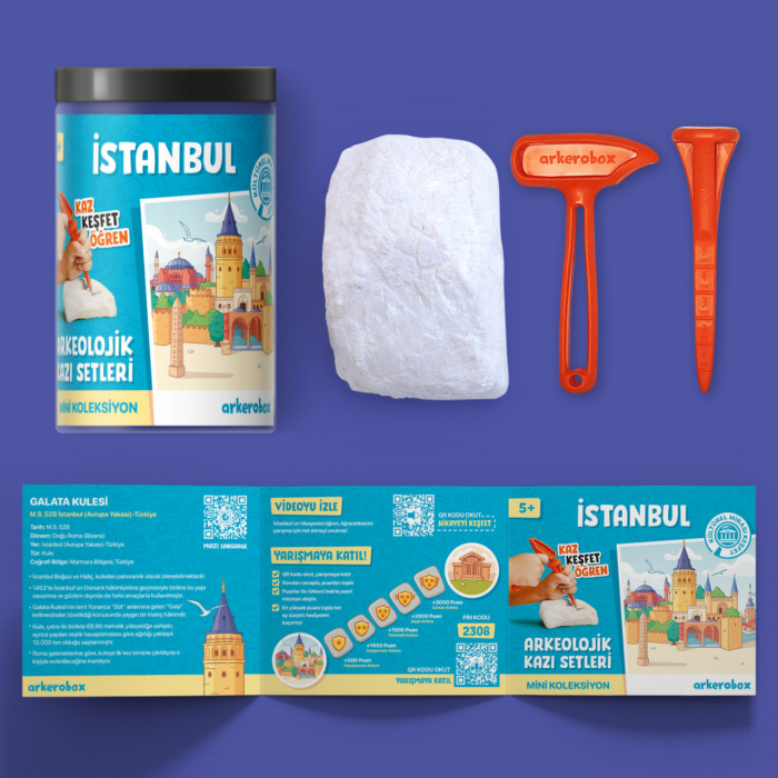 Arkerobox - Mini set arheologic educational si puzzle 3D, Istanbul, Turnul Galata [4]