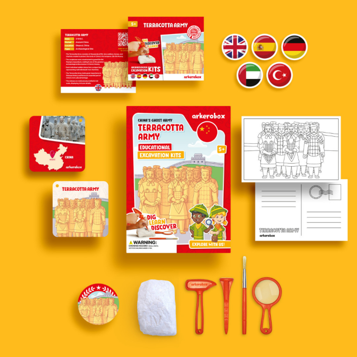 Arkerobox - Set arheologic educational si puzzle 3D, Armata de teracota [2]