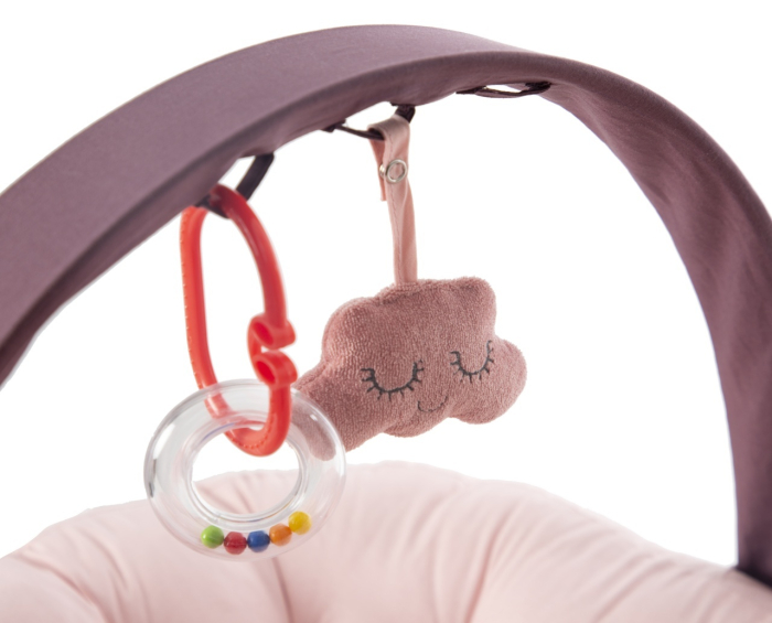 Babynest cu bara de jucarii, BabyJem, somon [5]
