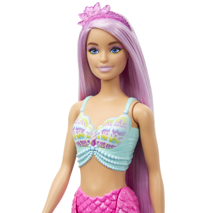 BARBIE PAPUSA SIRENA CU PAR MOV SI COADA ROZ [5]