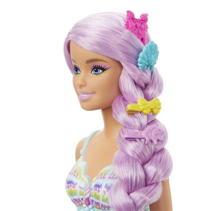 BARBIE PAPUSA SIRENA CU PAR MOV SI COADA ROZ [6]