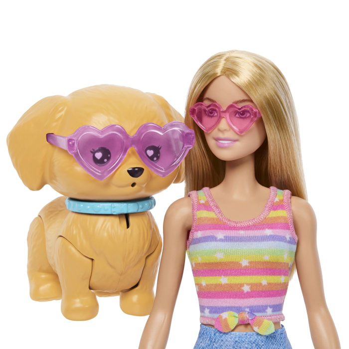 BARBIE PETS SET PAPUSA BARBIE CU PATINE CU ROTILE CATEL SI ACCESORII [11]