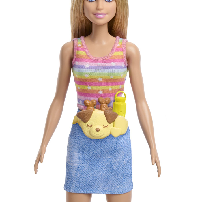 BARBIE PETS SET PAPUSA BARBIE CU PATINE CU ROTILE CATEL SI ACCESORII [10]