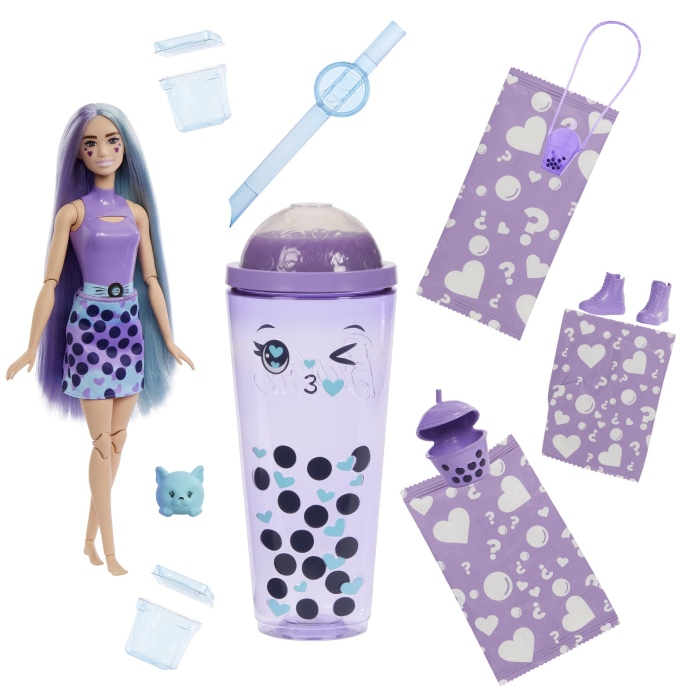 BARBIE POP REVEAL BUBBLE TEA PAPUSA BARBIE TARO MILK [2]