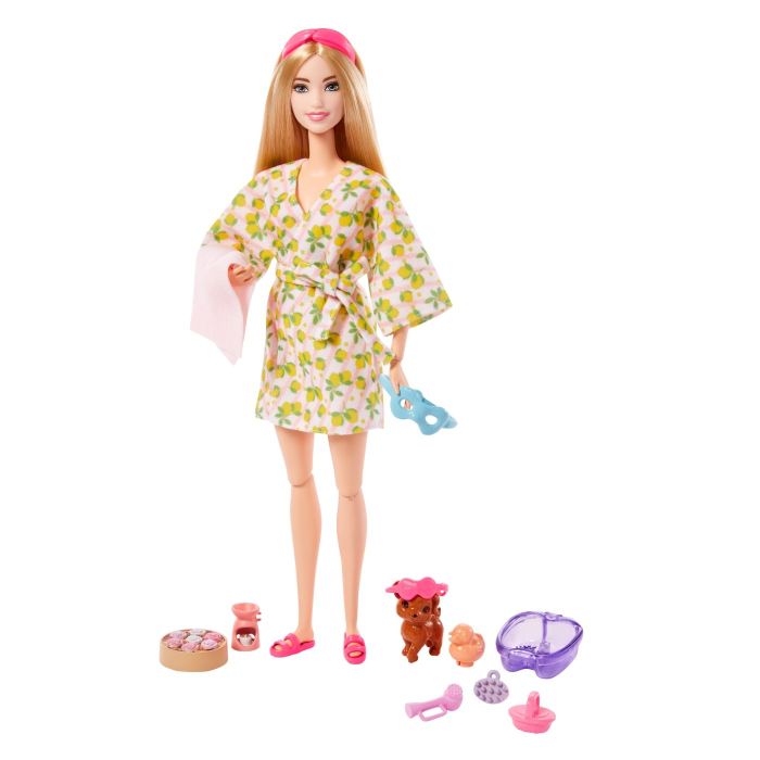 BARBIE SET DE JOACA CU ACCESORII PAPUSA BARBIE O ZI LA SPA [4]