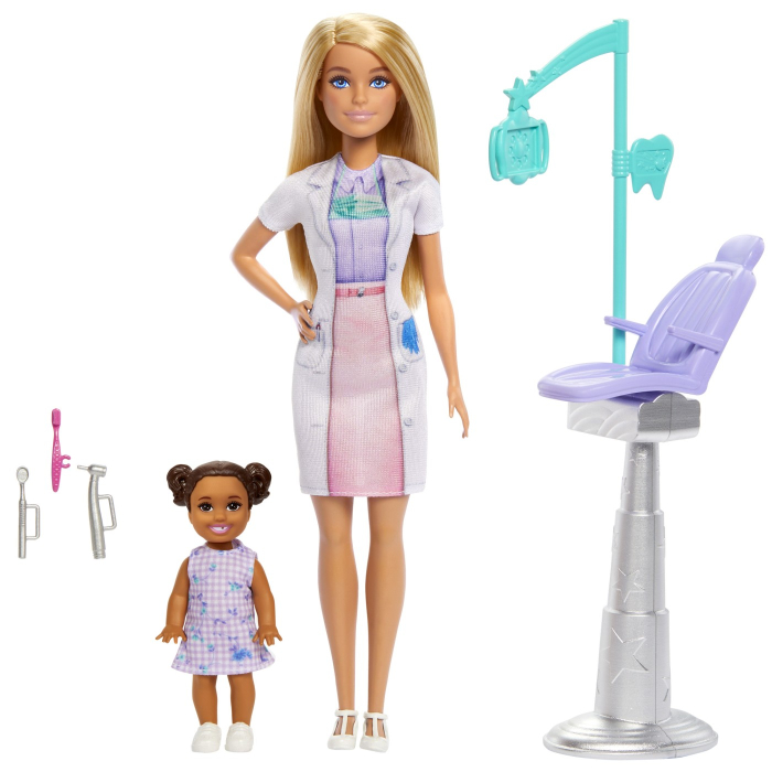 BARBIE SET DE JOACA PAPUSA BARBIE BLONDA FACE CARIERA STOMATOLOG [7]