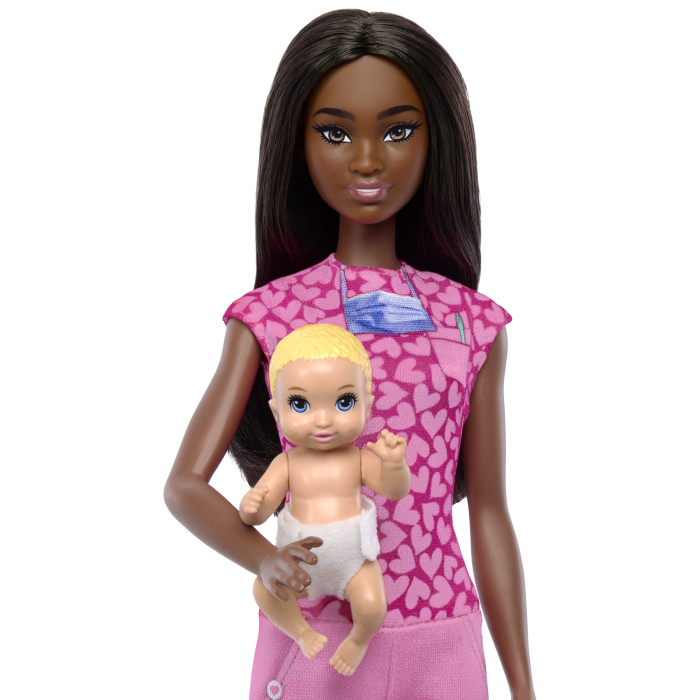 BARBIE SET DE JOACA PAPUSA BARBIE BRUNETA FACE CARIERA PEDIATRU [7]