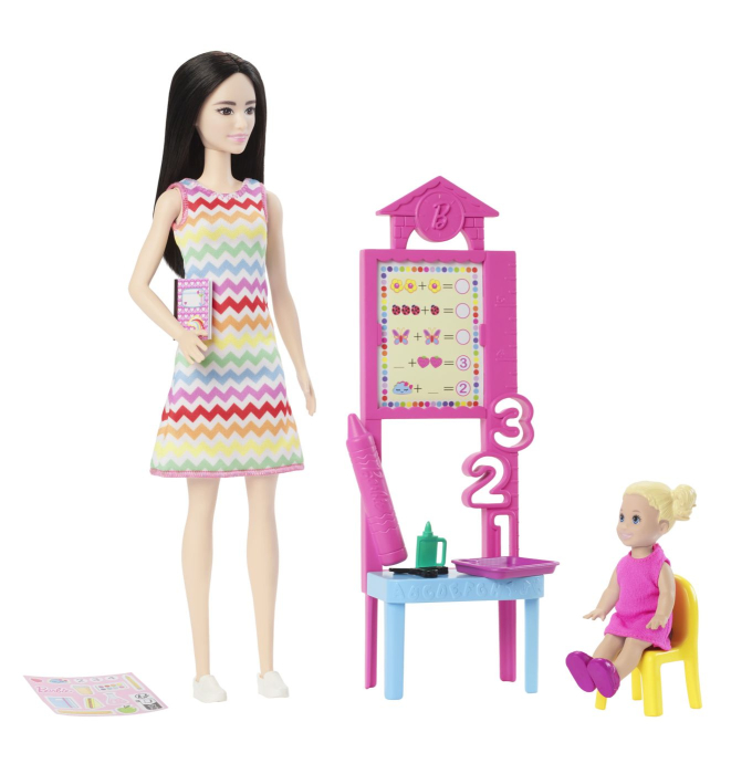 BARBIE SET DE JOACA PAPUSA BARBIE BRUNETA FACE CARIERA PROFESOARA [2]
